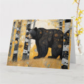 Denken Sie an Ihre Niedliche Bärenumarmung Karte (Gelbe Blume)