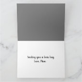 Denken Sie an Ihre Niedliche Bärenumarmung Karte (Innenseite)