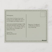 Denken Sie an Ihre Niedliche Cat Caption Template Postkarte (Rückseite)