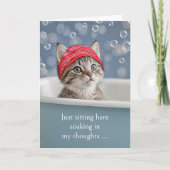 Denken Sie an Ihre Niedliche Katzenkatze in einer  Karte (Vorderseite)