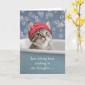 Denken Sie an Ihre Niedliche Katzenkatze in einer  Karte (Gelbe Blume)