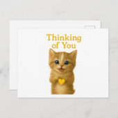 Denken Sie an Ihre Niedliche Kitten Card Postkarte (Vorne/Hinten)