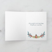 Denken Sie an Ihre Niedliche Tiny Bird Floral Card Karte (Innenseite)