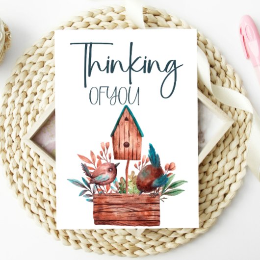 Denken Sie an Ihre Niedliche Tiny Bird Floral Card Karte