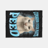 Denken Sie an Ihre Pants Peed Funny Freak Cat Meme Fleecedecke (Vorderseite (Horizontal))