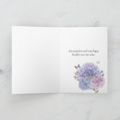 Denken Sie an Ihre Pastel Hydrangea Blumenkarte Karte (Innenseite)