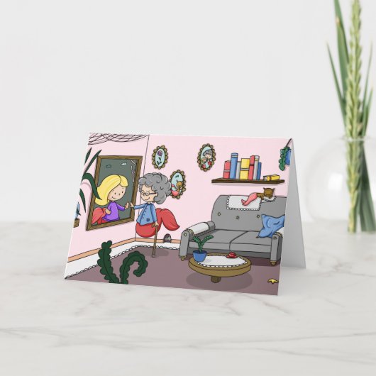 Denken Sie an Ihre Pflege Zuhause Meerjungfrau Gru Karte (Vorderseite)