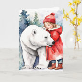 Denken Sie an Ihre Polarbärenumarmung Karte (Gelbe Blume)