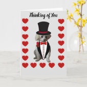 Denken Sie an Ihre Poodle Grußkarte Karte (Gelbe Blume)