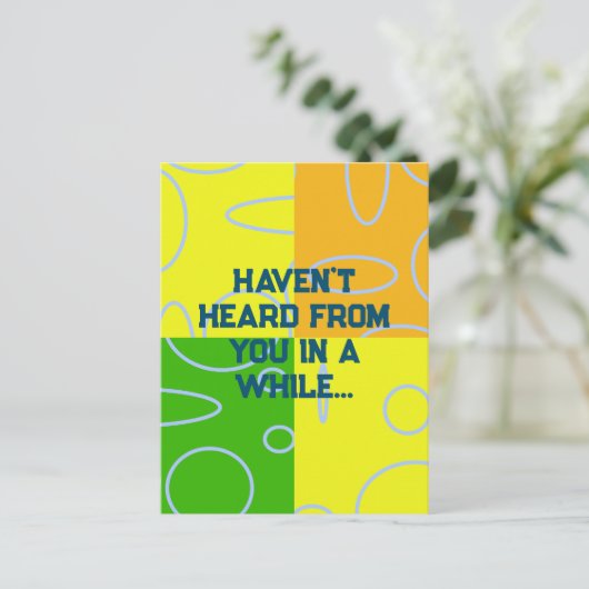 Denken Sie an Ihre Postkarte (Stehend Vorderseite)