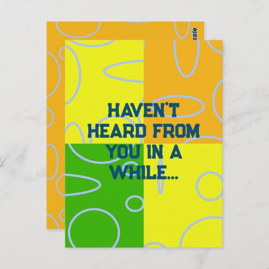 Denken Sie an Ihre Postkarte (Vorne/Hinten)