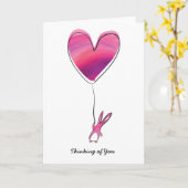 Denken Sie an Ihre Rabbit Herzkarte Karte (Gelbe Blume)