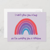 Denken Sie an Ihre Rainbow Post Card Postkarte (Vorne/Hinten)