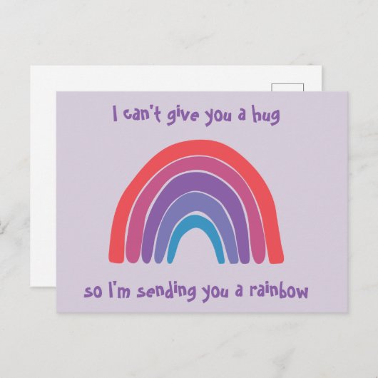 Denken Sie an Ihre Rainbow Post Card Postkarte (Vorne/Hinten)