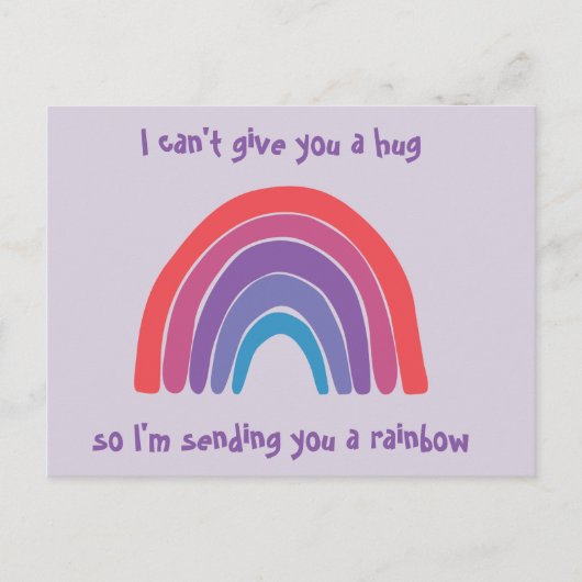 Denken Sie an Ihre Rainbow Post Card Postkarte (Vorderseite)