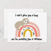 Denken Sie an Ihre Rainbow Sloth Post Card Postkarte (Vorne/Hinten)