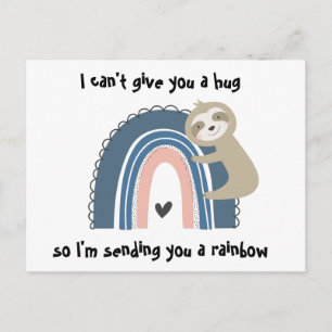 Denken Sie an Ihre Rainbow Sloth Post Card Postkarte