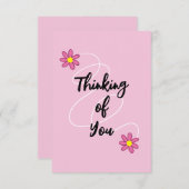 Denken Sie an Ihre rosa Grußkarte Dankeskarte (Vorne/Hinten)