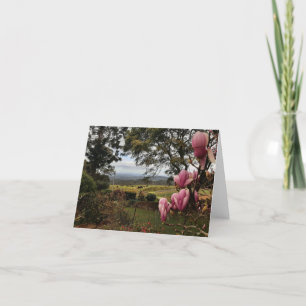 Denken Sie an Ihre rosa Magnoliakarte Dankeskarte