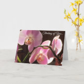 Denken Sie an Ihre rosa orchid-leere Inside-Karte Karte (Gelbe Blume)
