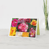 Denken Sie an Ihre Rose Collage Yellow Interior Karte (Rückseite)