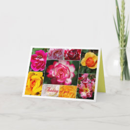 Denken Sie an Ihre Rose Collage Yellow Interior Karte