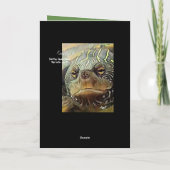 Denken Sie an Ihre Schildkrötenkarte Karte (Rückseite)