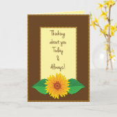 Denken Sie an Ihre Sonnenblume Karte (Gelbe Blume)