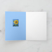 Denken Sie an Ihre Sonnenblumenkarte Karte (Innenseite)