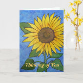 Denken Sie an Ihre Sonnenblumenkarte Karte (Gelbe Blume)