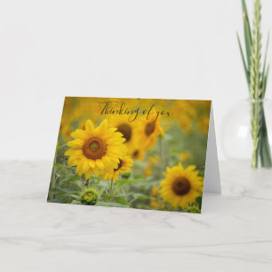 Denken Sie an Ihre Sonnenblumenkarte Karte