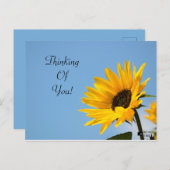 Denken Sie an Ihre Sonnenblumenkarte Postkarte (Vorne/Hinten)