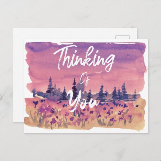 Denken Sie an Ihre Sunset Meadow Postkarte (Vorne/Hinten)