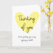 Denken Sie an Ihre Sympathiekarte Karte (Gelbe Blume)