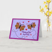 Denken Sie an Ihre Tante Doris Karte (Gelbe Blume)