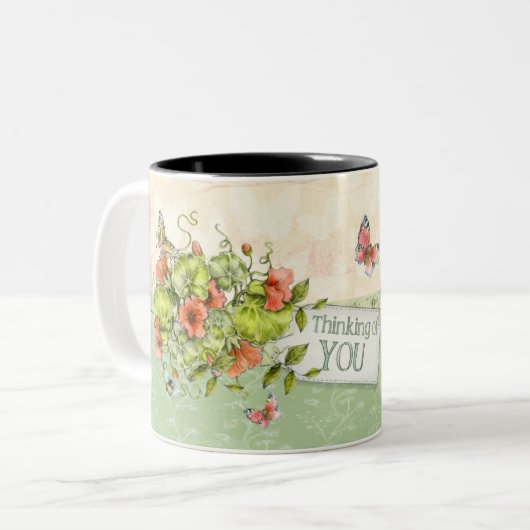 Denken Sie an Ihre Tasse - Florals (Vorderseite Links)