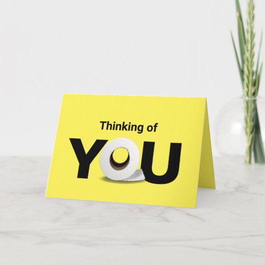 Denken Sie an Ihre Toilettenpapierrolle Karte (Vorderseite)