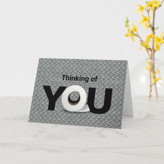 Denken Sie an Ihre Toilettenpapierrolle Karte (Gelbe Blume)