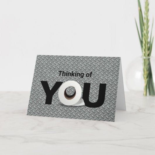 Denken Sie an Ihre Toilettenpapierrolle Karte (Vorderseite)