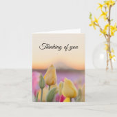 Denken Sie an Ihre Tulip Faltkarte Karte (Gelbe Blume)