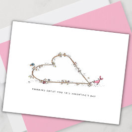 Denken Sie an Ihre Valentine Urlaubskarte Feiertagskarte