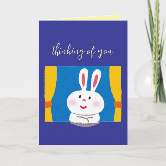 Denken Sie an Ihre / Vermisste Karte, Kaninchenkar Einladung (Vorderseite)