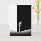 Denken Sie an Ihre weiße Katze im Schatten Karte (Gelbe Blume)