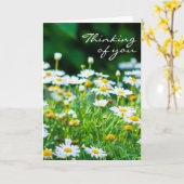 Denken Sie an Ihre weißen Blume Modernes Beileid Karte (Gelbe Blume)
