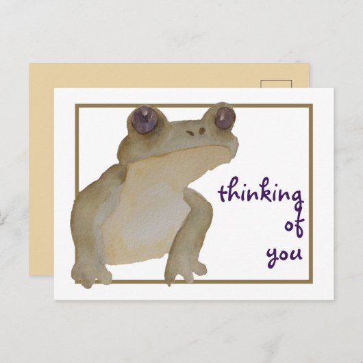 Denken Sie an Ihren Aquarellfrosch Postkarte (Vorne/Hinten)