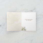 Denken Sie an Ihren Birdbad Garden Custom Watercol Karte (Innenseite)