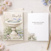 Denken Sie an Ihren Birdbad Garden Custom Watercol Karte