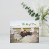 Denken Sie an Ihren Campfeuer Postkarte (Stehend Vorderseite)