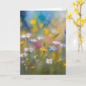 Denken Sie an Ihren Dreamy Wildblume Garden Karte (Gelbe Blume)