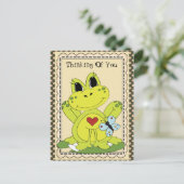 Denken Sie an Ihren Frosch Postkarte (Stehend Vorderseite)